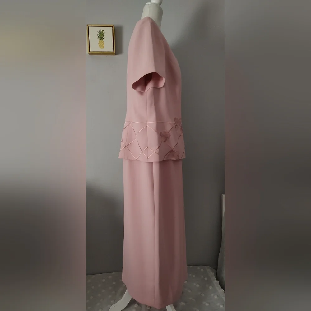 Adrianna Papell dress suits Women  Pink  Zipper Back One Piece Size 16W Vintage